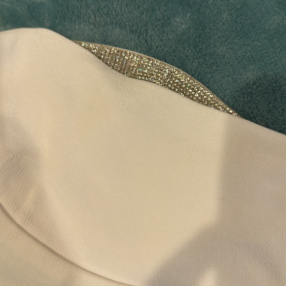 Zara white bustier crop top with crystals - Picture 6 of 10